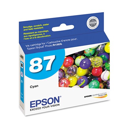 Epson (87) UltraChrome Hi-Gloss 2 Ink, Cyan T087220